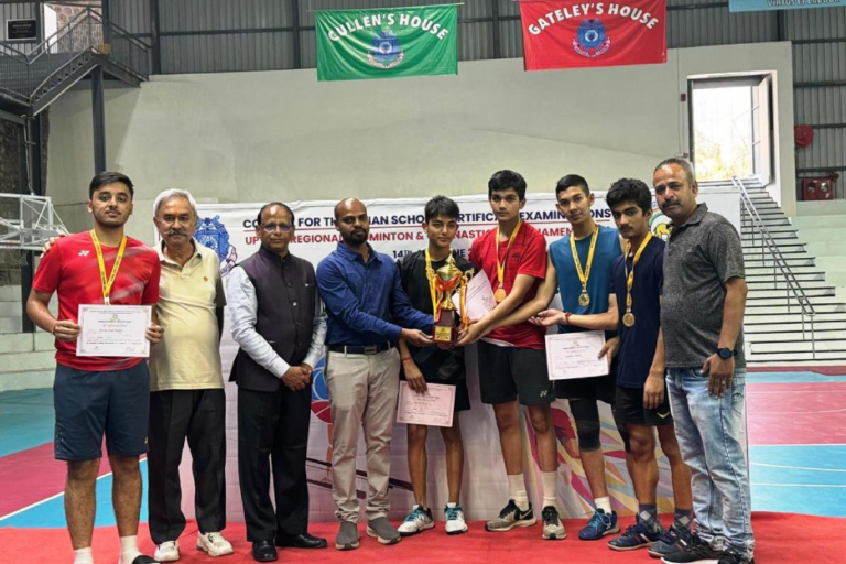 The dazzling Gold Cup and Shining Silver Cup were won by two of our talented students in the Regional Badminton Tournament held at St. George’s School, Mussoorie