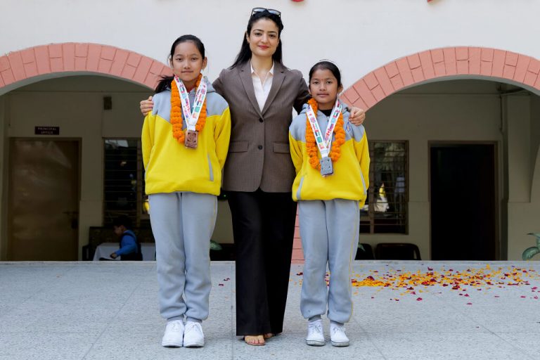 Ann Mary School celebrated the exceptional achievements of two of its students FSKA World Cup in Goa